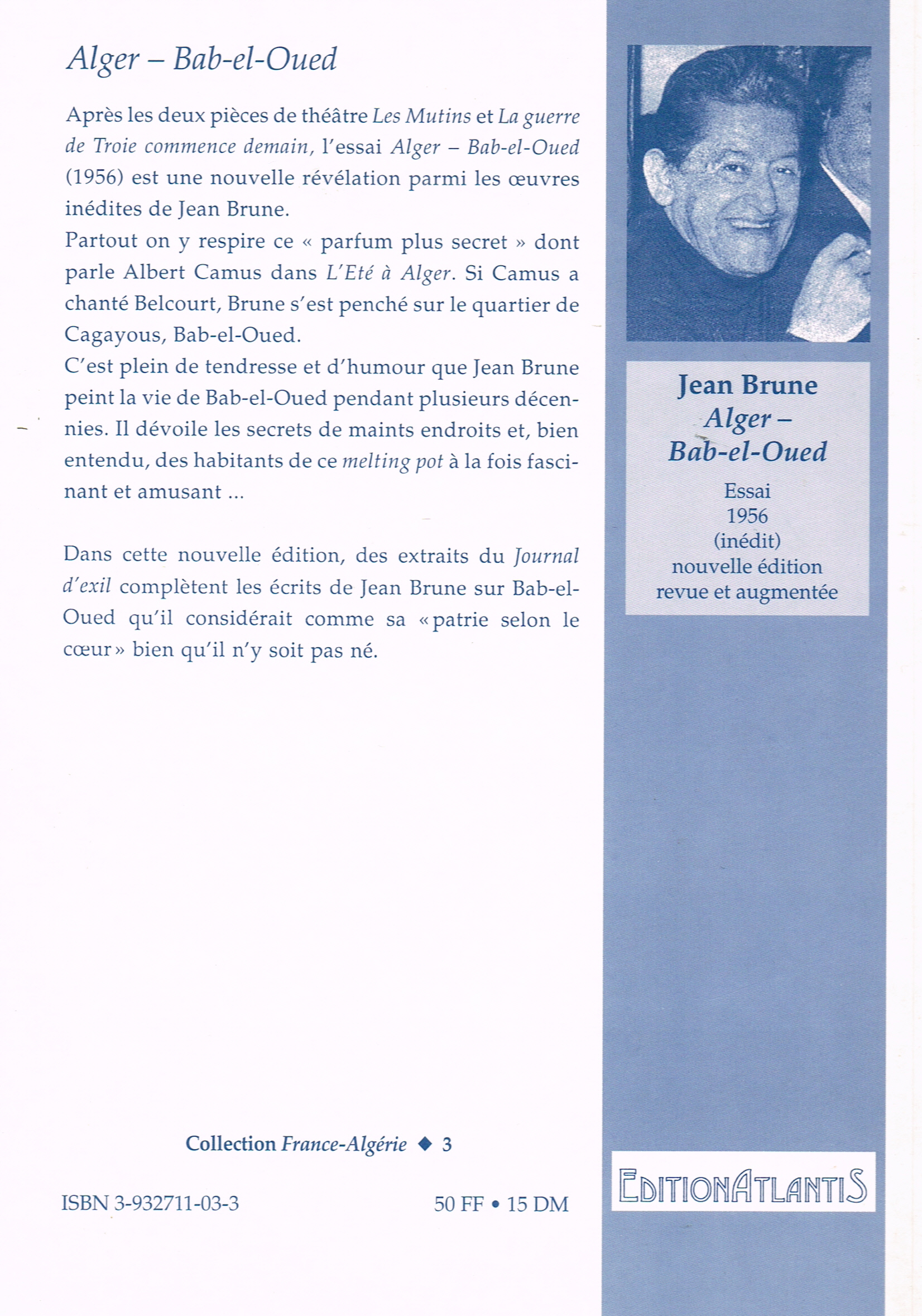 Back cover of Bab-el-Oued